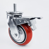 Heavy duty curved polyurethane catser with cover
