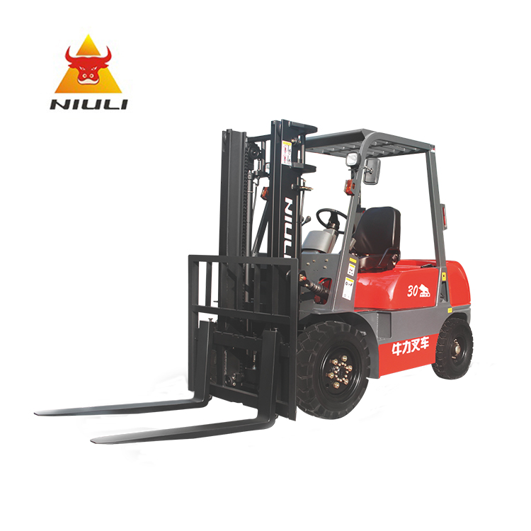NIULI Optional Japanese Engine Hydraulic Transmission 3 Ton Small Diesel Forklift Truck 3000kg Mini Forklift