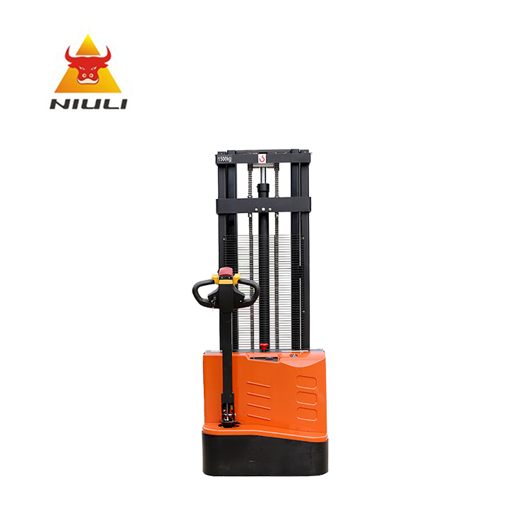 NIULI 3meter Lifting Lifter Stacke 1000kg Electric Walkie Pallet Hydraulic Lift Forklift Full Electric Stacker