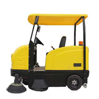 سکول سٹیشن ہوائی اڈے سٹیڈیم فٹ بال صاف کرنے والا صنعتی الیکٹرک فلور روڈ سویپر پتوں کے دھول کوڑے کے لیے بیٹری کے ساتھ