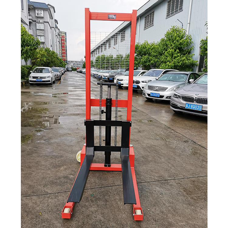 NIULI Top Brand Hand Operated Forklifts 1ton 1000kg 1.6m Hydraulic Hand Stacker Manual Pallet Truck