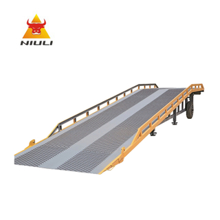 NIULI Adjustable Lifting Height 8 Ton Hydraulic Mobile Container Loading Dock Lift Ramp for Forklift
