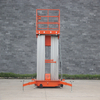 Taula elevadora de material de doble pal de 250 kg Plataforma d'aliatge d'alumini Elevador aeri remolcable