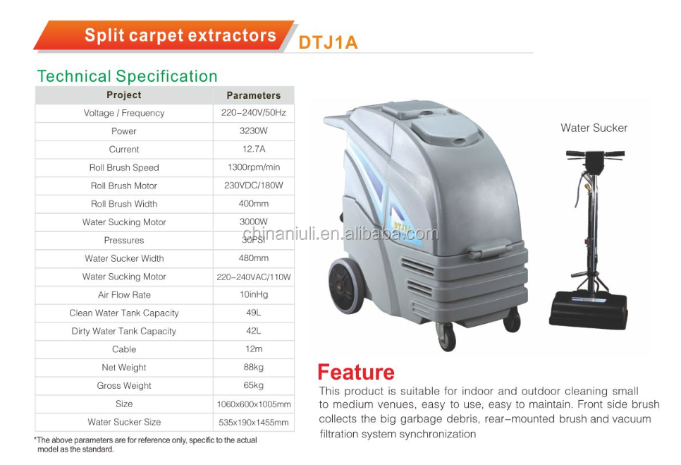 NIULI Floor Sweeper Split Carpet Extractors
