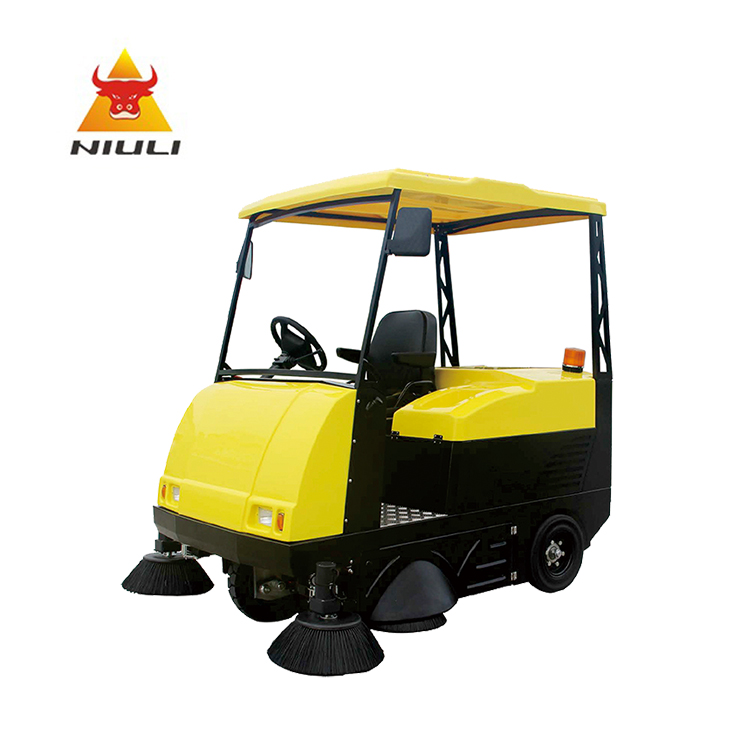 NIULI Outdoor Street Electric Power Rotating Brush Ride on Seat Type Road Leaf Dust Garbage Cleaning Floor Sweeper