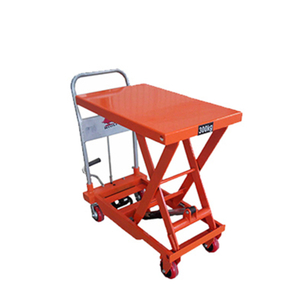 NIULI Warehouse 300kg Manual Hydraulic Mechanical Scissor Lift Table Cart