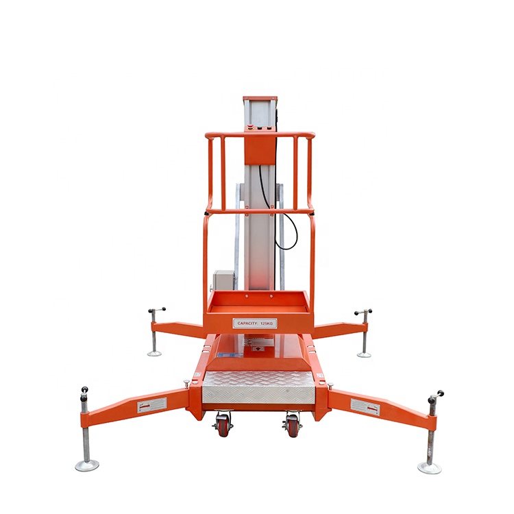 NIULI High Quality Single Mast Man Lift Table Aerial Work Platform Portable Man Lift