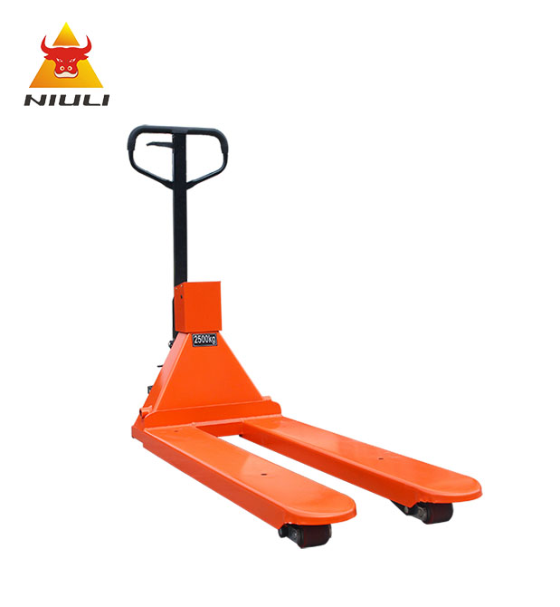 NIULI New Jack Pallet Truck With Weigh Scale 3000kg 2.5 Ton Hydraulic Scale Hand Pallet Truck