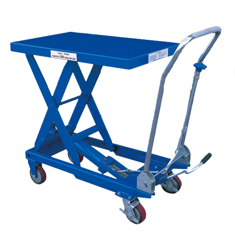 NIULI Portable 500kg Hydraulic Cart Lift Table Trolley