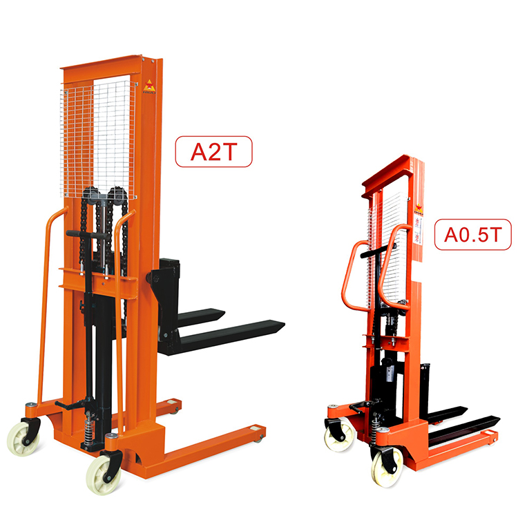 NIULI Hot Sale High Quality Small 2tons Manual Forklift Pallet Lifter Manual Mini Stacker
