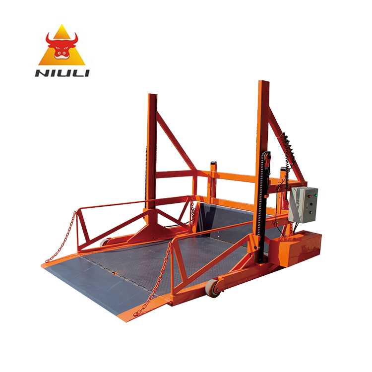 NIULI Hot Selling 1500kgs 1.5ton Capacity Mobile Hydraulic Dock Leveller for Factory Loading Goods