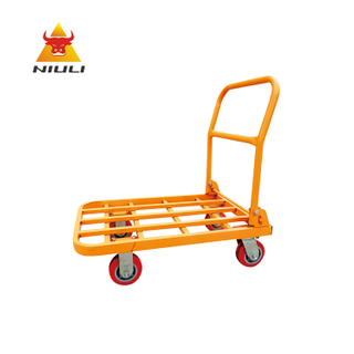 NIULI 150KG Industriell Portable Transport Steel Plattform Hand Camion Klappbar Eisen Tube Hand Cart