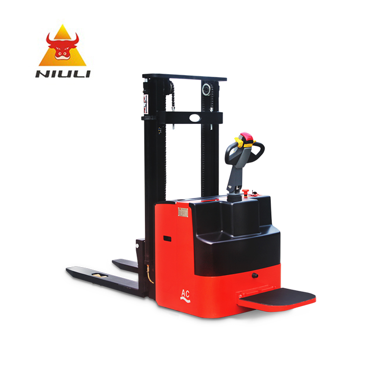 NIULI Battery Power Stand Forklift Electric 1.5t Pallet Stacker