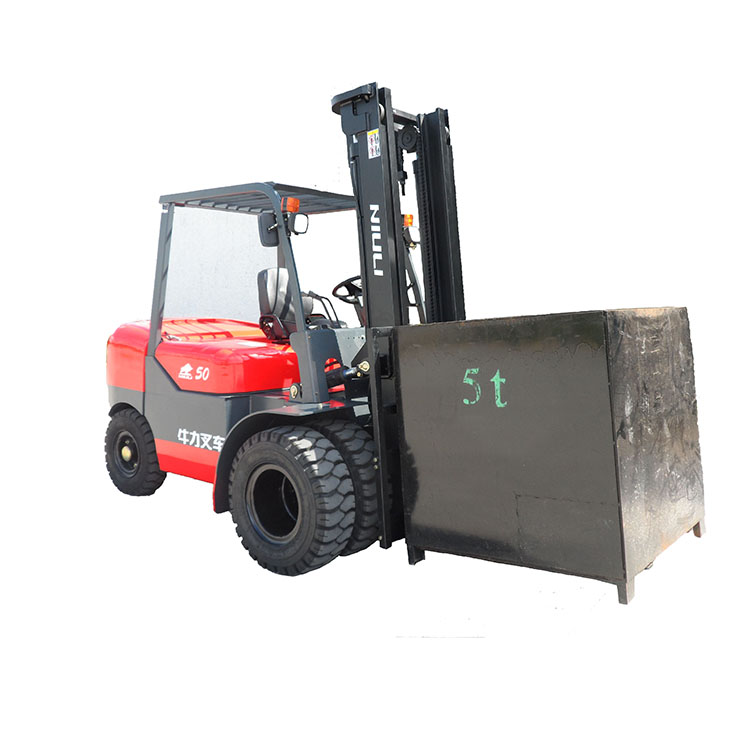 Earth-moving Machinery Multi-wheel Diesel Forklift Double Front Wheels Forklift with Mitsubishi Engine