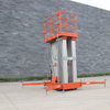 Taula elevadora de material de doble pal de 250 kg Plataforma d'aliatge d'alumini Elevador aeri remolcable