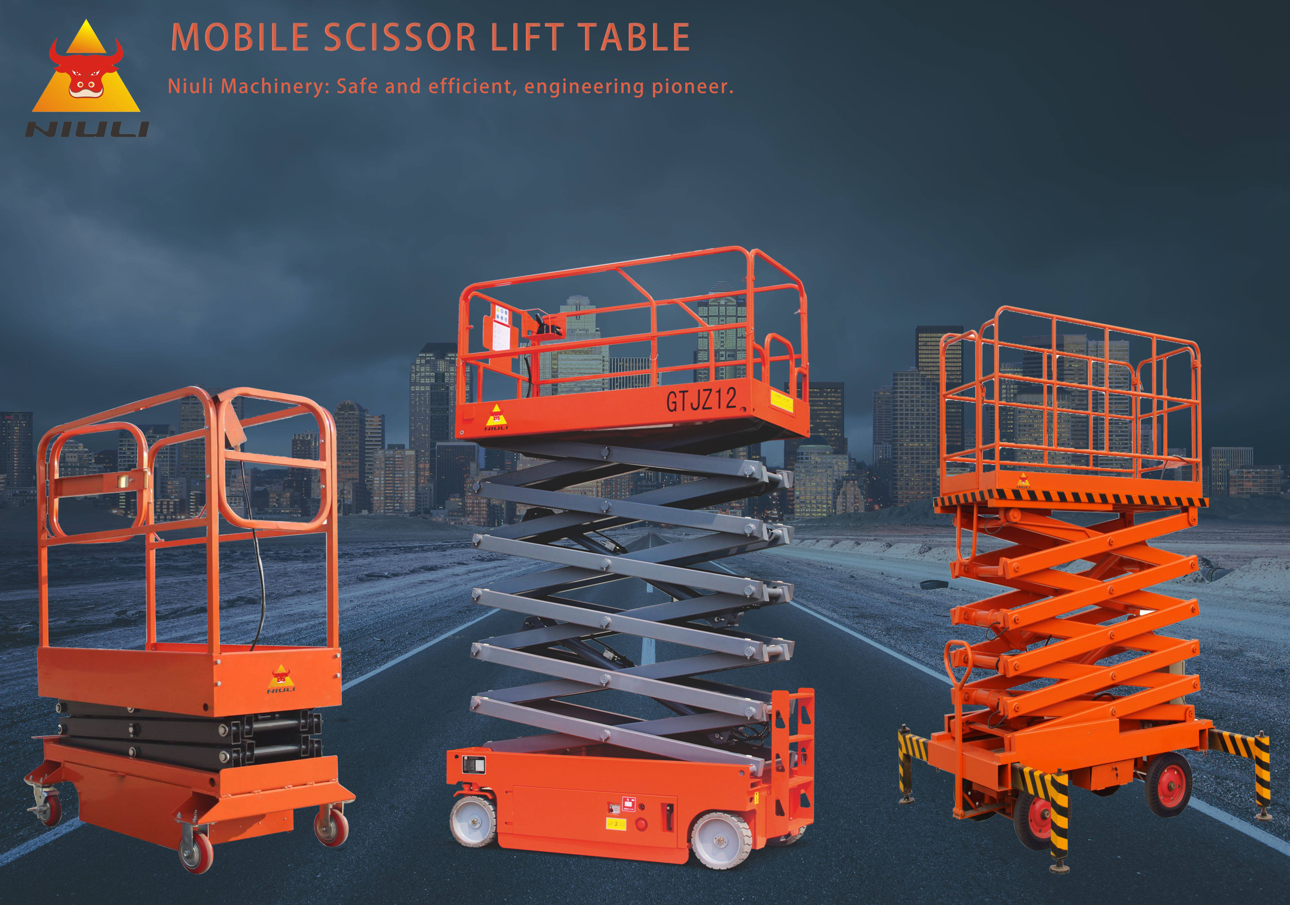 4m 6m 8m 10m 12m 14m Aerial Work Mobile Scissor Man Lift Table